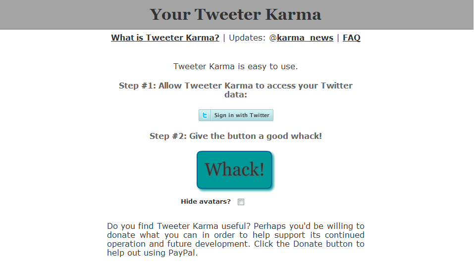 Your Tweeter Karma